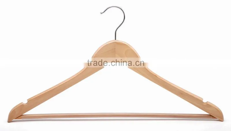 Metal hook for Cheap Wooden clothes hanger