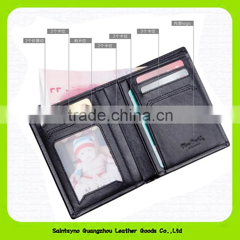 15672A Wholesale fashion young man wallet in PU leather