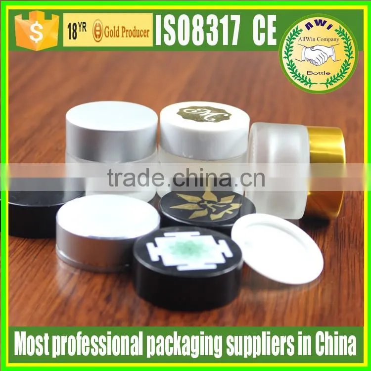 frosted 100ml glass empty cream jar frosetd matte cheap facial cream glass jars with aluminum cap