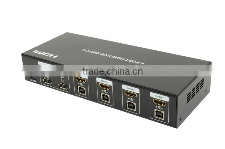 LINK-MI LM-KVM401 Support Auto Switching 4 In 1 Out HDMI KVM Switch with USB