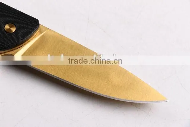 OEM golden blades hunting military knife with g10 handle