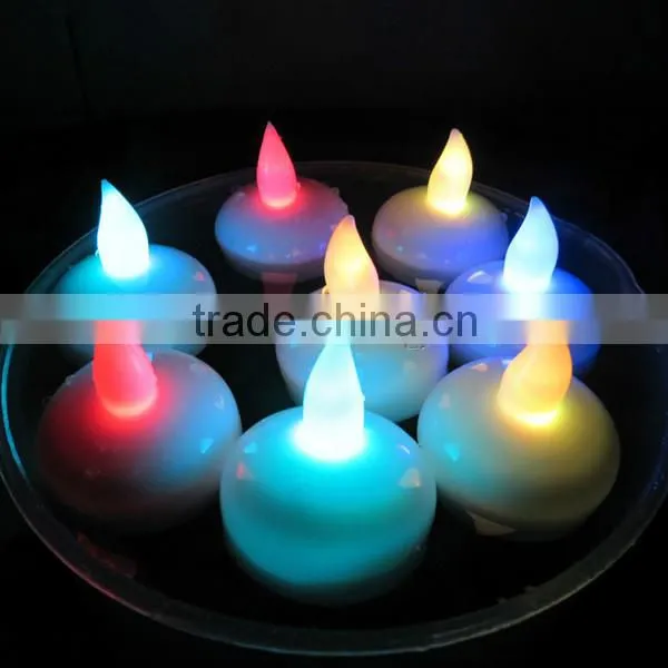 12Pcs Colorful Waterproof Floating LED Tea Light Candle