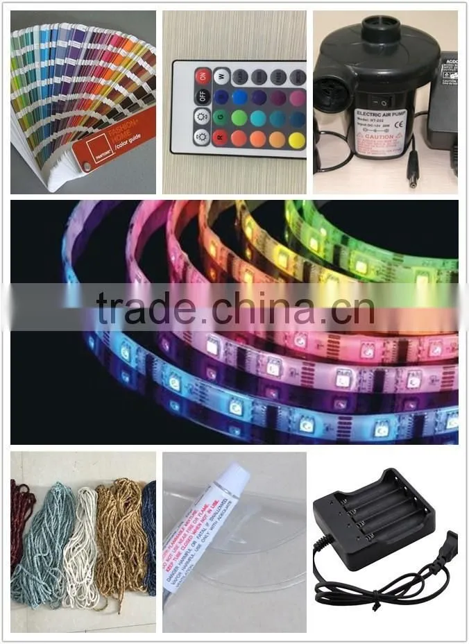 hot sell 1.5m Diameter Advertising Inflatable Trip led Balloon with printed stand LED Balloon for Concert or Action or Party