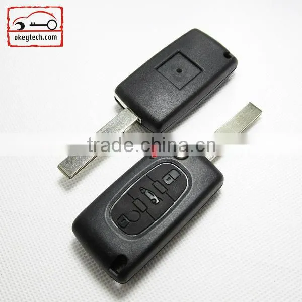Okeytech Citroen key citroen 3 buttons remote key shell for citroen key shell