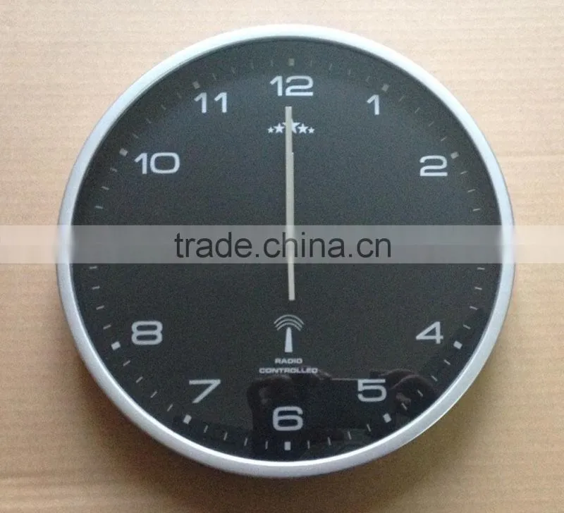 hot selling 12 inch plastic DCF Radio controlled wall clock 2016