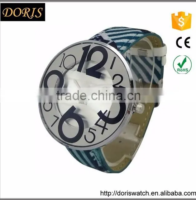 Fashion big numeral hand watch for girl, ladies wrist watch, wrist watch