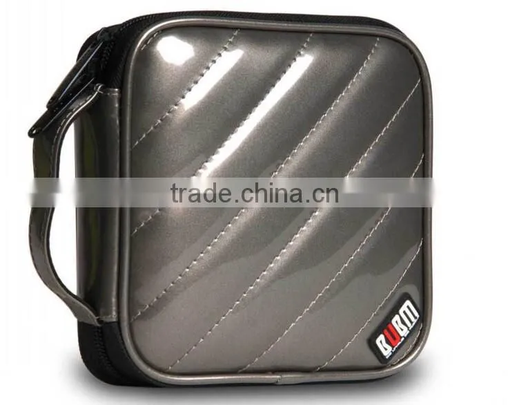 Fashion 32 Capacity PU Leather Cover CD Case DVD Case Car Disc Case