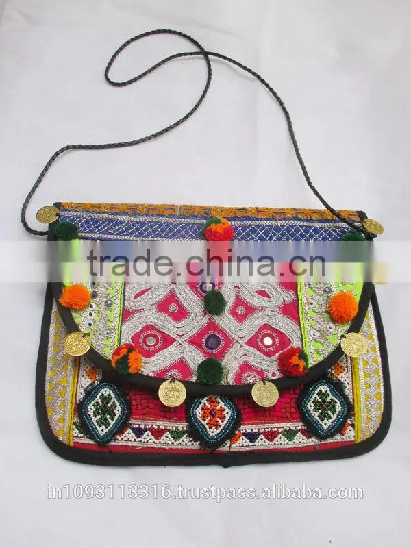 Latest 2015 INDIAN OLD VINTAGE ANTIQUE ETHNIC HANDMADE BANJARA TRIBAL BAG/TOTE BAG/CLUTCH BAG