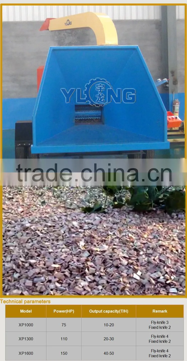 Bio - Energy Process Factory Drum Wood Chipper , Mobile Wood Chipper Machine For Sale