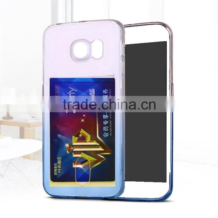 with card bag phone case for huawei ascend g u fusion 5520 6609 8652 activa