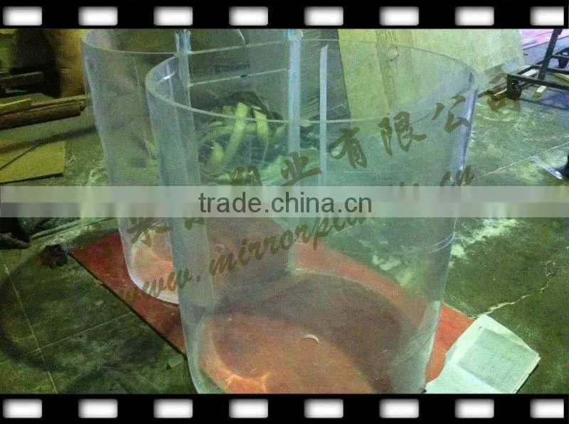 custom cylindrical acrylic aquarium