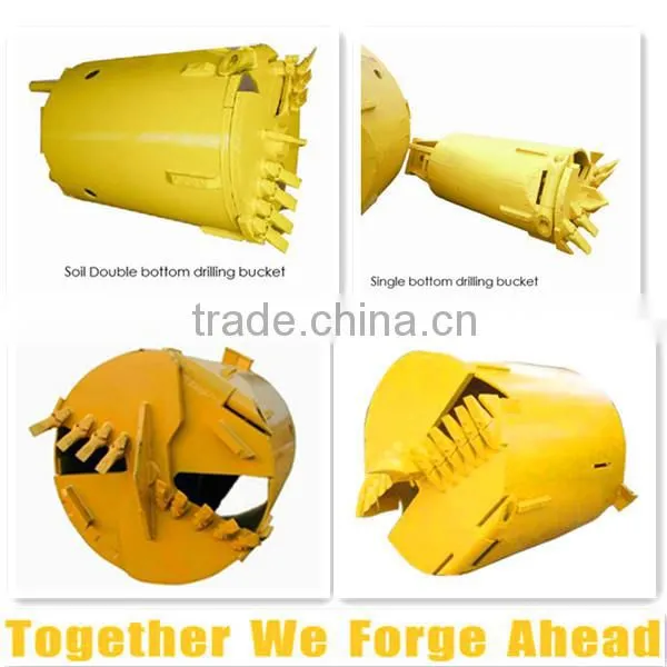 top quality soil drilling bucket, drill bucket for drill piling rig,construction piling maching bucket
