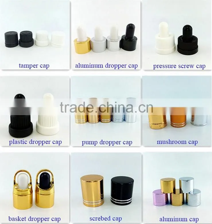 Trande Assurance pink 30ml eye glass skull dropper bottle with glass vials