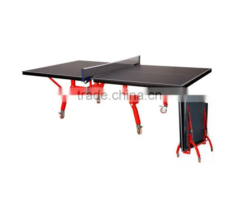 MDF indoor table tennis table double folding up moveable table tennis table for sale