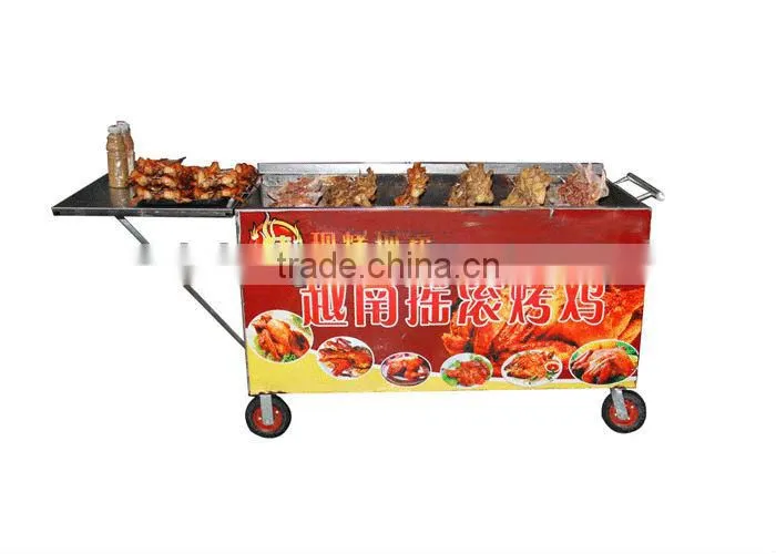 Easy to operate and clean charcoal rotisserie for chicken rotisserie oven