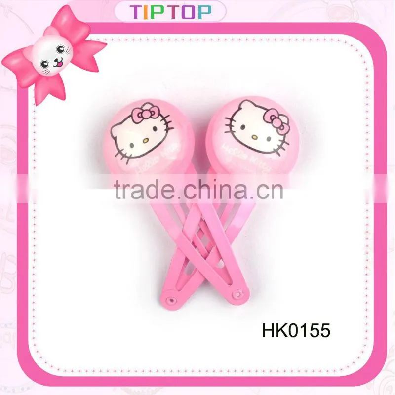 Hello kitty design Resign hair clips for kids