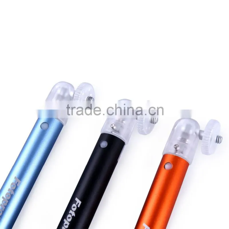 Fotopro Wholesale monopod on stock extendable selfie stick for mobile phone fast delivery colorfull cable selfie stick