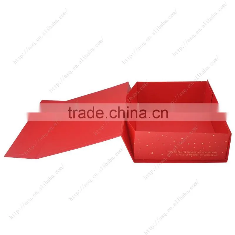chinese red foldable magnetic closure gift paper box