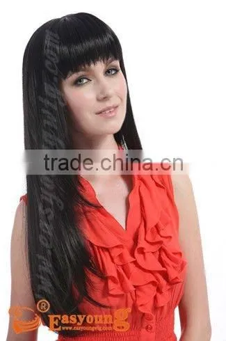 Ladies 26 inches lace synthetic natural hair wigs manufacture in China