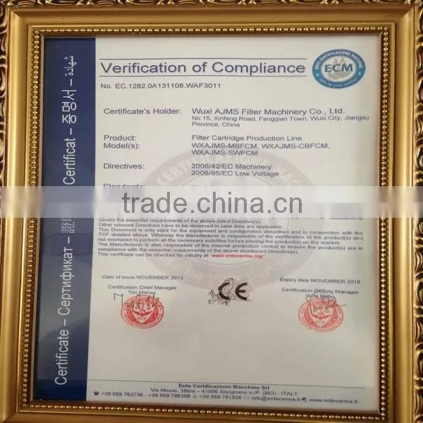 AJMS Manufacturer Supply PP Thread Winding Filter Making Machine
