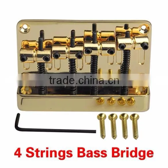High Quality Vintage Gold 4 Strings Bass Bridge Jazz Guitar Tone Metal Golden Upgrade Guitar Accessories