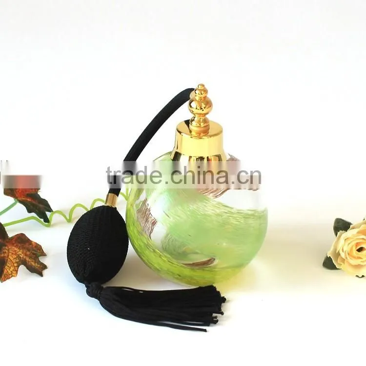 Wholesale High-grade Cheap Multicolour Circular Glass Transparent Gasbag Perfume Bottle With Airbag Spray Pump