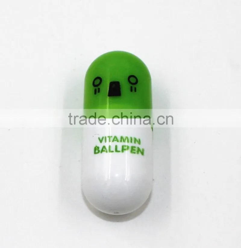 Pill Ball Point Pen Telescopic Vitamin Capsule Ballpen Stationery