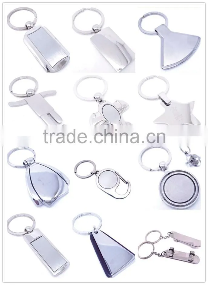 Promotional blank 3 multi-circle ring keychain