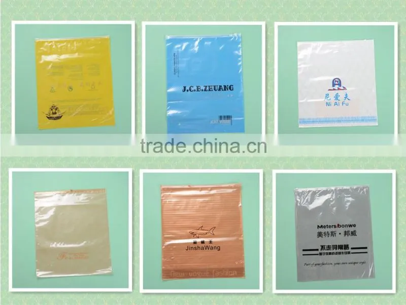 slide seal valve plastic bag for clothes garment packing