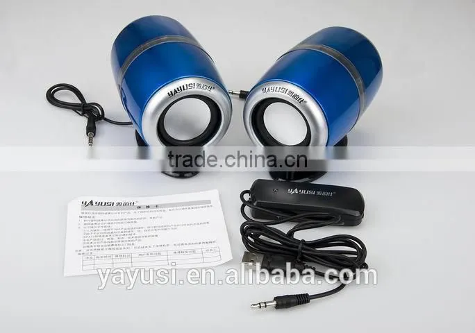 High Gloss Surface 2.0 CH USB Mini Computer Speaker For Laptop, 5W*2
