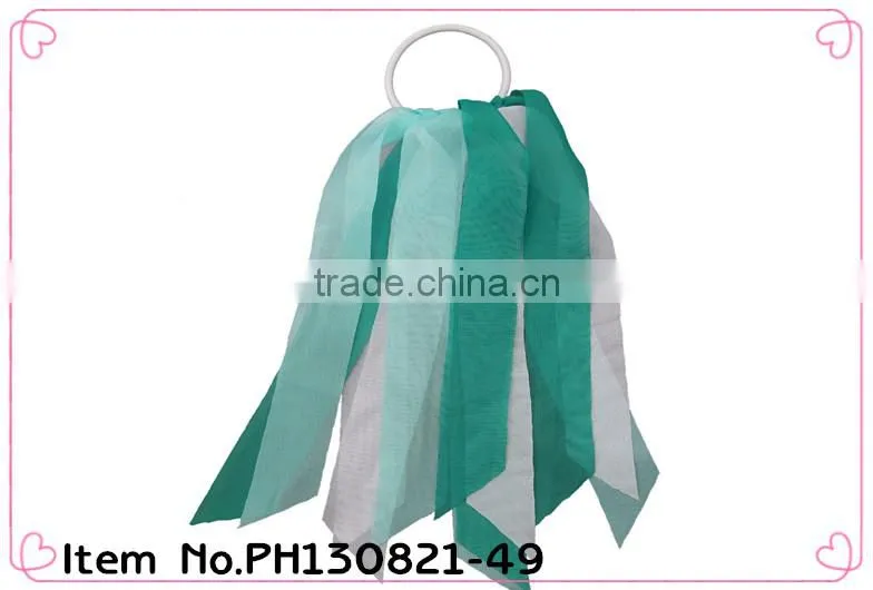 bright color chiffon silk ribbon elastic hair bands hair ties