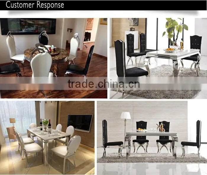 Foshan home used luxury stainless steel dining chair