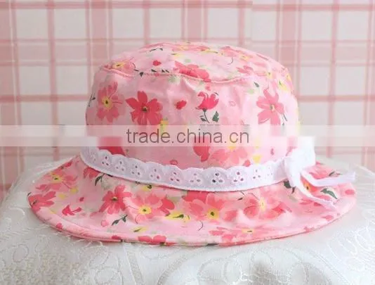fashion custom children's flora bucket hat