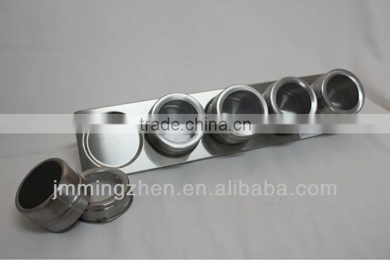 stainless steel with stand magnet spice set