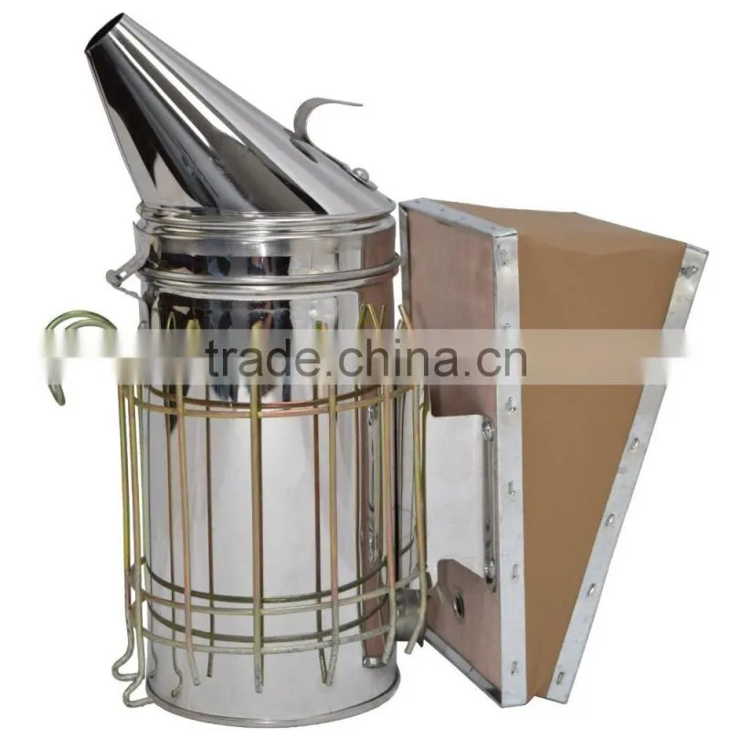 Factory Price manual stainless steel bee smoker with heat shield