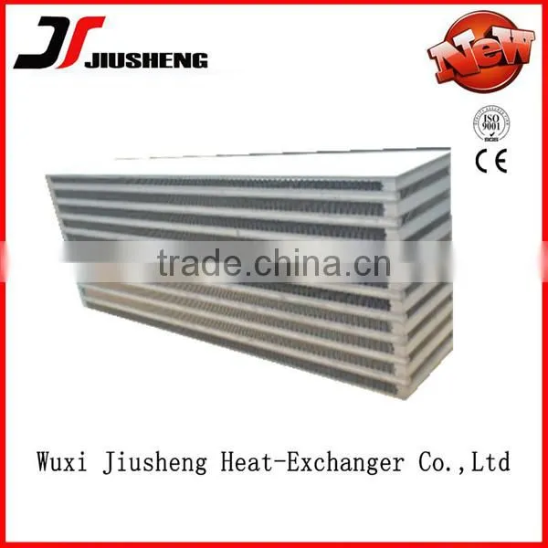 China manufacturer of Customized plate fin aluminum intercooler core