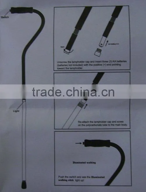 illuminated walking stick