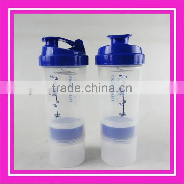 3 in 1 shaker bottle & plastic shaker bottle & 500 ml spider shaker bottle