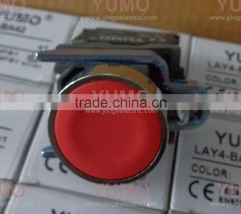LAY4-BA42 red electrical flush push button switch/spring return 220V push button