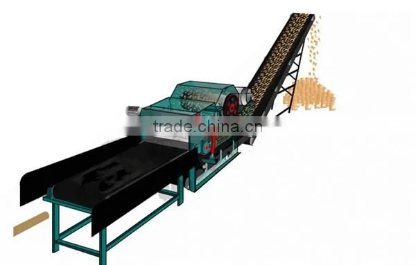 Industrial Mobile Wood Chipper/wood crusher machine with 4 Wheels