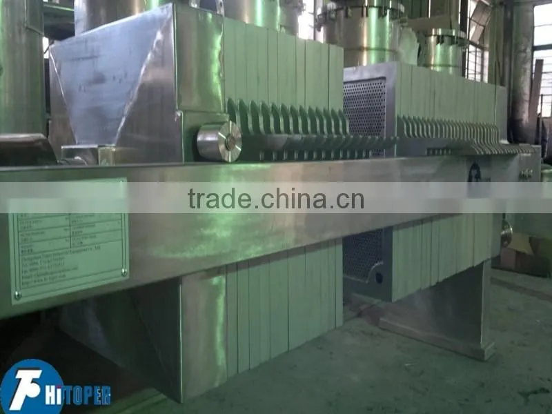 stainless steel 304 or stainless steel 316L food grade plate frame filter press