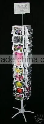 Wire free standing greeting card stand