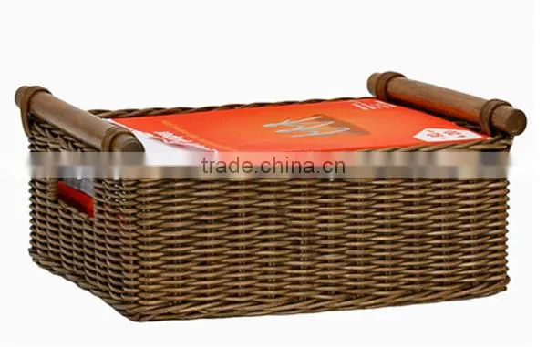 high quality Natural Wicker Magzine Baskets holder wholesale