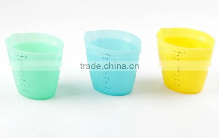 250ml/500ml/1000ml Silicone Measuring Cup,Set of 3 pcs
