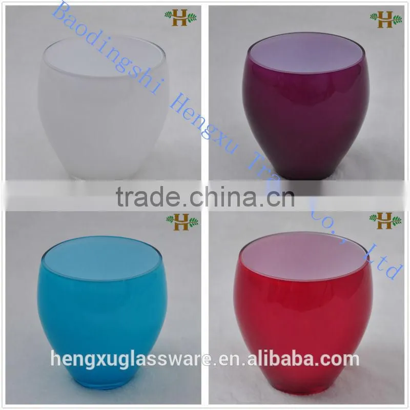Handmade ball shaped silver plated glass vase, unique wholesale fish bowl