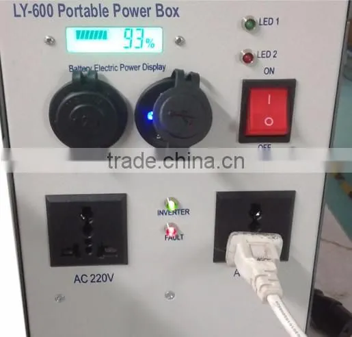 600w Portable Lithium Battery Backup Power Box