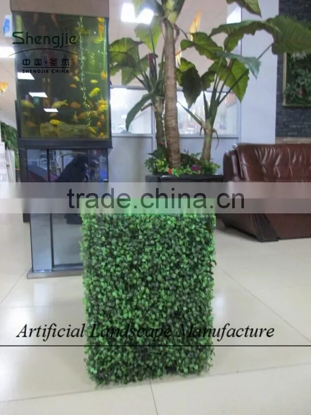 Indoor artificial plastic boxwood hedge for decoration