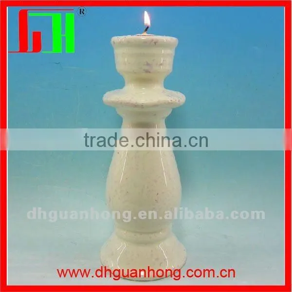 Hot sale tall ivory DeHua ceramic candle for wedding