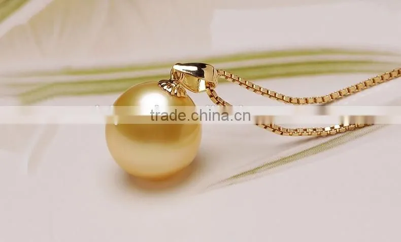 pendant 9-10mm golden south sea pearl necklace price