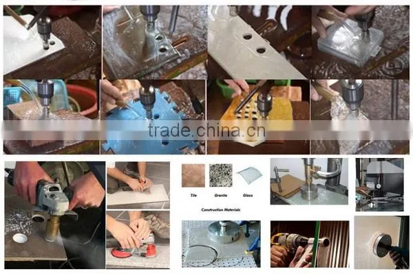 7 in 1 Kit Cured Reinforced Concrete Diamond Core Drill Bits Asphalt Masonry Cement Brick Block Wet Boring Segmented
